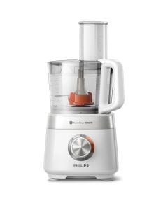 Philips Compact Food Processor, 850W, 2.1L Bowl, 31+ Functions, PowerChop Technology, 2-Speed + Pulse, 2-in-1 Reversible Disc  HR7530/01