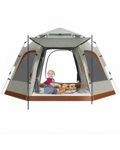 U-HOOME Pop-Up Camping Tent for 3–4 People, Lightweight Waterproof Quick-Setup Shelter for Family Hiking