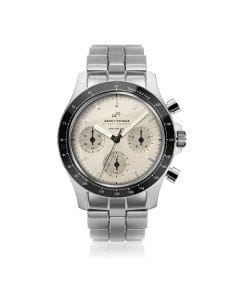 About Vintage 1960 Racing Chronograph Watch, 40mm Stainless Steel Case, Off White Dial, Miyota 6S20 Quartz Movement