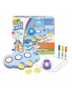 Crayola Bluey Color Wonder Magic Light-Up Stamper Set Mess-Free Creative Activity Kit – Non-toxic, 3+ Years