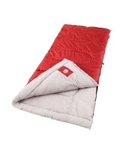 Coleman Sleeping Bag, Outdoor Camping Sleeping Bag, Lightweight and Comfortable Design, Insulated Sleeping Gear for Camping, Hiking and Travel | Red
