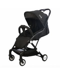 The Moon Brand Ritzi Compact Travel Stroller - Lightweight Foldable Cabin Pram for Newborns to 3 Years, 0-18kg (up to 3 years), 5-Point Harness | Black