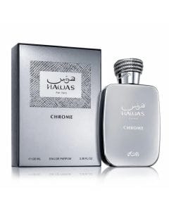 Rasasi Hawas Chrome Eau de Parfum For Men, Fruity, Tropical, Aquatic, Amber & Musk | 100ml | 614514331095