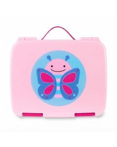 Skip Hop Zoo Bento Butterfly Lunch Box 3+ Years, Secure Seal Helps Prevent Messes, Flexible Carry Handle, Dishwasher-safe - Multicolour