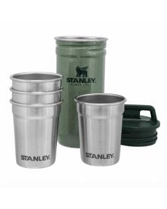 Stanley Adventure Stainless Steel Shot Glass Set, 4-Pack, Portable 2oz Nesting Cups with Carrying Case