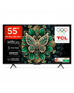 TCL 55 Inch 4K Ultra HD QD Mini LED Smart Google TV, Dolby Vision IQ, Dolby Atmos, 144Hz, Wi-Fi - 55C6K - Black