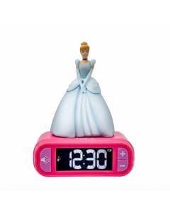Lexibook Disney Princess Cinderella Nightlight Alarm Clock with Magical Sounds | Pink