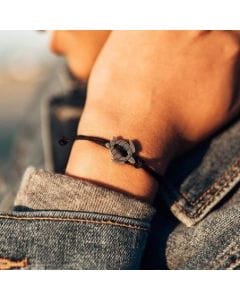 Cape Clasp Silver Turtle Bracelet, Sterling Silver Ocean Inspired Clasp, Marine Grade Durable Cord, Travel Friendly Adjustable Bracelet, Made in USA