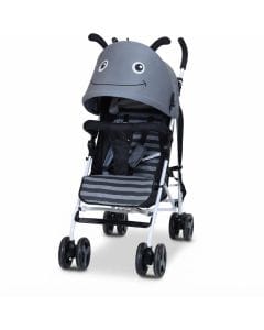 Nurtur Luca Lightweight Baby Stroller, Compact Folding Travel Stroller for Newborn to Toddler, 26 lbs, 0 - 36 Months, 5-Point Safety Harness | Grey