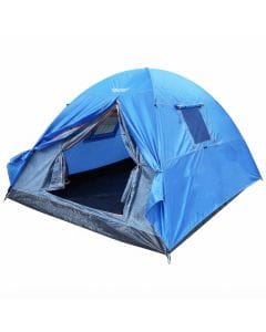 Adventures Discovery 4-Person Dome Tent, Waterproof Family Camping Shelter with Full Flysheet