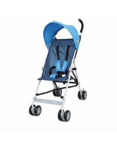 Nurtur Rex Lightweight Stroller - Ultra-Compact 4.8kg Folding Baby Buggy with Sun Canopy, 6 months to 3 years, 5-Point | Blue/Black
