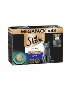 Sheba Premium Chicken Wet Cat Food - Tender Loaf, 48x70g Pack