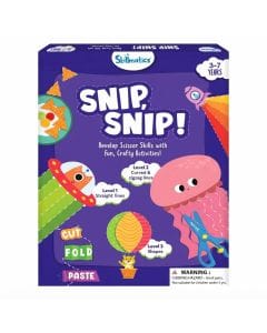 Skillmatics Snip Snip Scissor Skills Activity Book for Preschoolers, Fine Motor Skills Learning Kit, Cutting Practice Activities