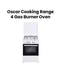 OSCAR Cooking Range 50x55cm, 4 Gas Burners, Gas Oven & Grill - White | 5050GW1