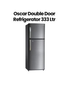 Oscar 333L Double Door Refrigerator | Silver | ORF 455 FFHS