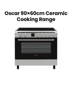 Oscar Vitro Ceramic Cooking Range 90Ã—60cm with Display, Silver | OCR9060VC