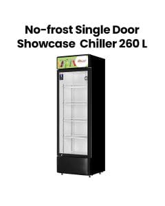 Oscar No-Frost Single Door Showcase Chiller 260L - Black | OCL260