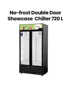 Oscar No-Frost Double Door Showcase Chiller 720L, Stylish Design, Reliable Performance - Black - OCL720