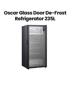 Oscar Glass Door De-Frost Refrigerator 235L | Black | ORF-250GD
