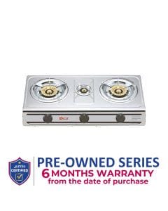 Oscar 3 Burner Gas Table  Stainless steel – | OGTSS3B