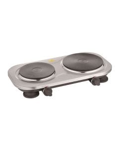 Oscar Electric Hot Plate Stainless Steel Finish 1500W/800W, Fast Heating, Durable Design, Reliable Performance - Silver - OHP20SS