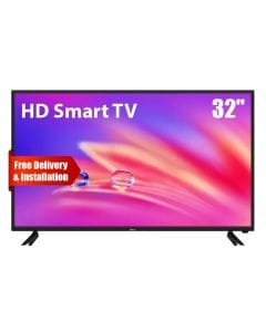 Oscar HD Smart Android TV 32 Inch, Tempered Glass Screen, Smart Android TV, Included Remote Control, Multiple Connectivity Options - Black - OS32SATVG