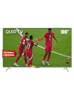 Oscar Frameless QLED 4K UHD WebOS Smart TV 100 Inch, Frameless Design, WebOS Smart Platform, High-Quality Audio - Black - OS100QSW4KHA