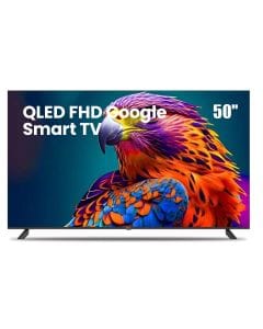 Oscar 50-Inch Frameless QLED FHD Google Smart TV, Voice Remote, Built-in Chromecast, Dolby Audio & Google Assistant | Black - OS50QLEDG