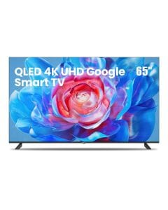 Oscar 65-Inch Frameless QLED 4K UHD Google Smart TV, Voice Remote, Dolby Audio, Built-in Chromecast & Google Assistant | Black - OS65QLEDG