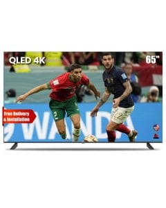 Oscar 65-Inch Frameless QLED 4K UHD Google Smart TV, Voice Remote, Dolby Audio, Built-in Chromecast, Google Assistant & HDR Display | Black - OS65QLEDG