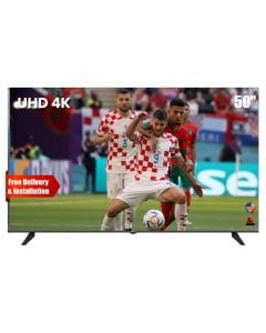 Oscar 50-Inch Frameless UHD 4K Android Smart TV, Voice Remote, Built-in Chromecast, Dolby Audio & Google Assistant | Black - OS50A4KPD