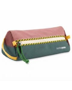 Skip Hop Outer Space Wander Pencil Pouch 4+ Years, Bold Colour Block Design, Side Loop For Easy Carrying, Secure Zipper Closure - Blue