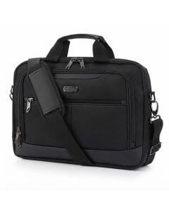 American Tourister Bass 15.6-inch Laptop Briefcase 02, Black, Durable 1680D Polyester
