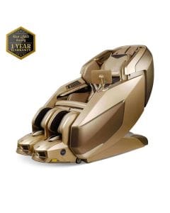 Rotai AI Robotic Massage Chair with ROVO Walking Technology, 6D Dual Mechanism, Tri-Sole Reflexology, Heat Therapy, Voice Control & Bluetooth | Sleek Golden - RT8802