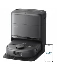 eufy C28 Omni Smart Robot Vacuum & Mop, HydroJet Self-Cleaning, Automatic Dirt Disposal, Powerful Suction, App Control - Black