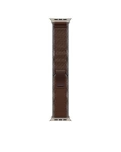 Apple Watch 49mm Trail Loop, Small, Natural Titanium Finish, Lightweight Woven Sport Watch Band - Dark Umber | MK8J4ZM/A