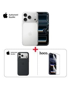 iPhone 17 Pro Max Bundle Apple iPhone 17 Pro Max 256GB Silver + MegSafe Clear Case + Hoco Glass Screen Protector (603001000013736,603001000009157,603001000009388)