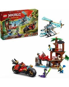 LEGO NINJAGO Ninja Vehicle Tree House Battle Building Set with Motorcycle and Helicopter 7+ years