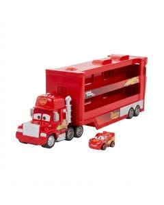 Disney Pixar Cars Mack Mini Racers Hauler Toy Transporter Truck, Stores Up to 18 Mini Racers, Portable Vehicle Carrier