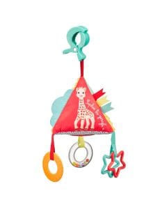 Sophie La Girafe Tri Activities Pyramid Hanging Toy 0+ Monthss, Soft And Mixed Textures, Teething Ring To Chew - Multicolour