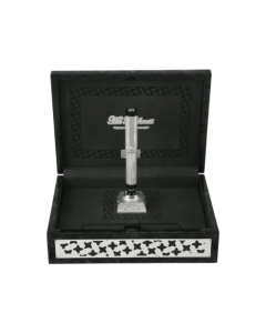 His Highness Sterling Fountain Pen with Mop Black Box, Solid Ivory Pen Design, Luxury Marble Presentation Box
