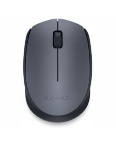 Logitech M170 Wireless Mouse, 2.4 GHz, USB Mini Receiver, Optical Tracking, 12-Month Battery Life, Ambidextrous Design - Black