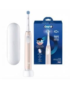 Oral-B iO Series 2 Electric Toothbrush, Blush Pink - 3 Smart Modes, Pressure Sensor, Micro-Pulses