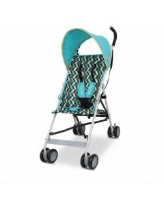 Nurtur Rex Lightweight Stroller Ultra-Compact Baby Buggy, Travel-Friendly Foldable Design, 6 months to 3 years, 5-Point Safety Harness | Green/Teal