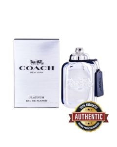 Coach Platinum Eau de Parfum for Men, Warm Woody Amber Fragrance with Black Pepper, Pineapple, Vanilla & Leather - 100ml