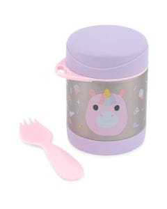 Skip Hop Besties Squad Insulated Unicorn Food Jar 3-6 Years,  Stainless Steel Insulated Body, Temperature Retention, Secure Twist-Top Lid - Multicolour