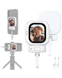 Vlogemate Mini D12 Mini Vlog Screen - Compact Portable Display for Vlogging & Content Creation | White