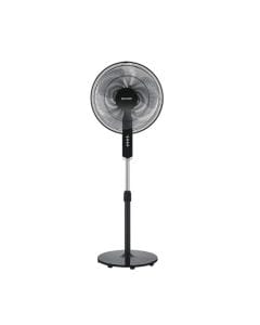 Sharp 16-Inch Stand Fan, 55W Motor, 3 Speed Settings, Oscillating, Adjustable Height | Black - PJ-SV401-K3