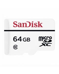 SanDisk High Endurance 64GB microSDHC Memory Card with Adapter, SDSDQQ-064G-G46A, White, for Dash Cams