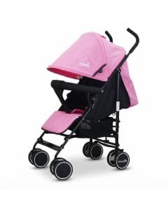 The Moon Brand Neo Plus Lightweight Travel Stroller for Baby & Toddler - Umbrella Fold Up to 18 kg, 5-Point Harness | Pink